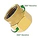 Hooshing 3PCS Brass Garden Hose Adapter Connector 3/4