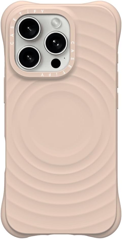 Ripple Silicone Case for iPhone 15 Pro [Magsafe Compatible / 6.6 ft. 2X Military Grade Drop Protection] Soft-Touch, Secure Grip - Oat