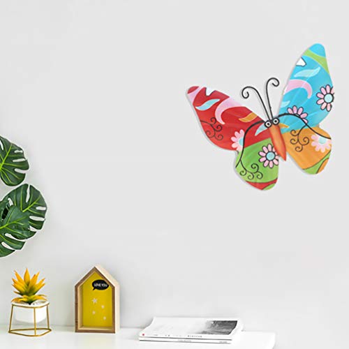 Cabilock 2 peças de decoração de arte de parede borboleta de metal, decoração inspiradora de parede