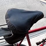 Shulemin Bike Seat Rain Cover Bike Seat Cushion Cover Bicycle Seat Cover PVC Lightweight Durable High Strength Rain Saddle Cover for Bicycle Biking Black Gray