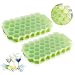 Ice Cube Trays with Lids, Qinbin 2Pack (74 Ice Cubes) Silicone Ice Cube Molds for Whiskey Storage, Cocktail, Beverages