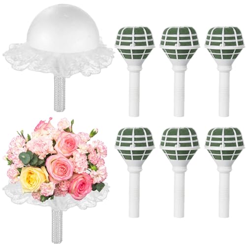 Cage à fleurs artificielles avec strass pour mariée stable