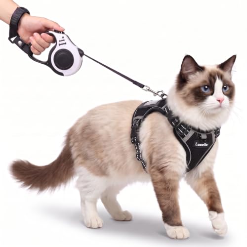 Luxelle-Escape-Proof-Cat-Harness-with-Retractable-Leash-Wrist-Strap-Set Luxelle Escape Proof Cat Harness with Retractable Leash & Wrist Strap Set - Image 1