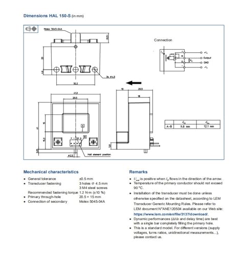 Transformateur de courant HAL150-S 150 A capteur de mesure - 6