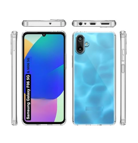 Image of COVERBLACK Soft Rubber Silicon Clear Case Back Cover for Compatible Model with Samsung F06 / M06 5G - Transparent