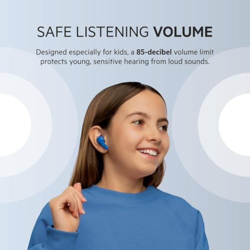 Image of Belkin Soundform Nano, True Wireless Earbuds For Kids, Girls And Boys Earphones For Online Learning, School, Travel Compatible With Laptop, Macbook, Iphone, Ipad, Galaxy, Tablet Etc Blue, Adjustable