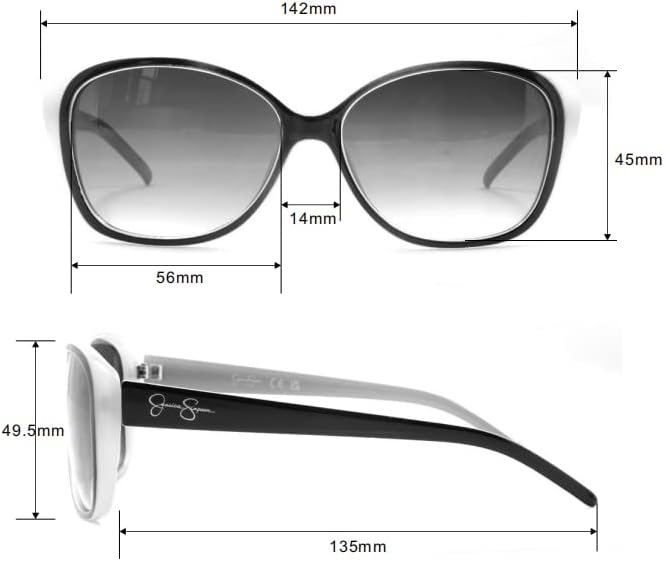 Jessica Simpson Womens J5012 Retro Cat Eye Sunglasses With Uv400 Protection - Image 5