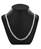 World of Jewellery Mens 9ct White Gold 6mm Flat Bevelled Curb Chain Necklace 20 Inch Long #1