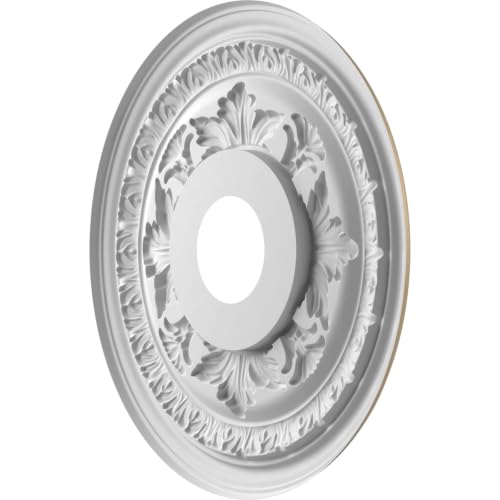 Image of 16 inchOD x 3 1 /2 inchID x 1 inchP Baltimore Thermoformed PVC Ceiling Medallion (Fits Canopies up to 6 1 /2 inch), Universal Metallic Champagne Mist