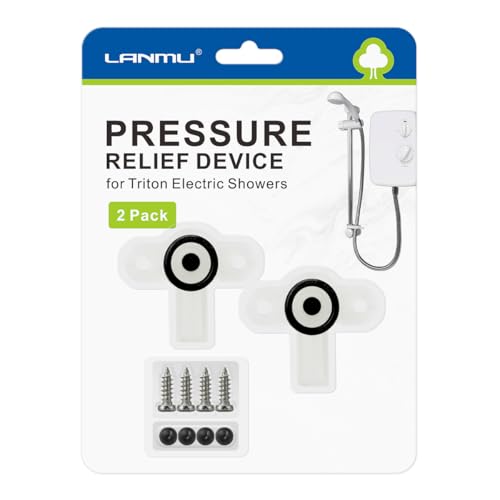 LANMU 2-Pack Pressure Relief Device for Triton Pressure Relief Device PRD Inc Rubber Ball and O Ring Valve Shower Spares Parts for Triton Electric Showers (Replace of 82800450)