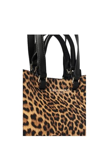 Sac cabas Ermanno Firenze Alessandra imprimé léopard en taille médium - 3
