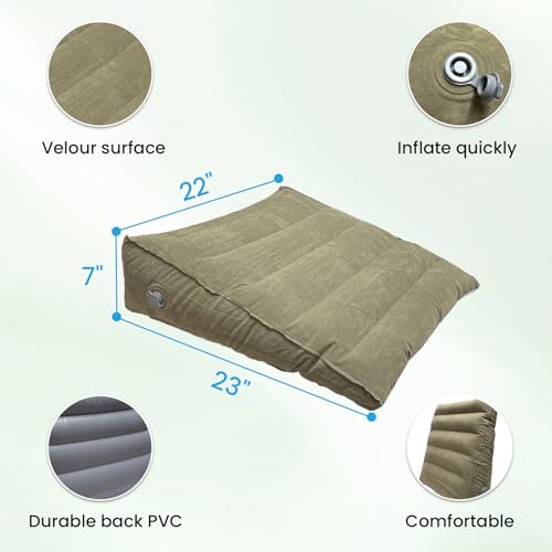Mediss Inflatable Orthopedic Bed Wedge Pillow - Travel Sleeping Back Rest for Bedridden Disabled Elderly Acid Reflux Patient