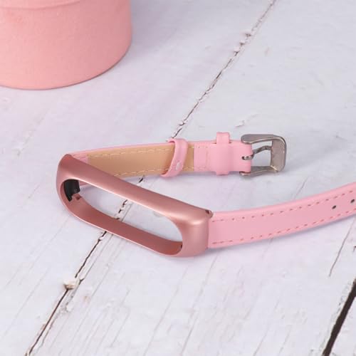 Correa de cuero vacuno compatible con pulseras inteligentes deportivas VANZACK de recambio 5
