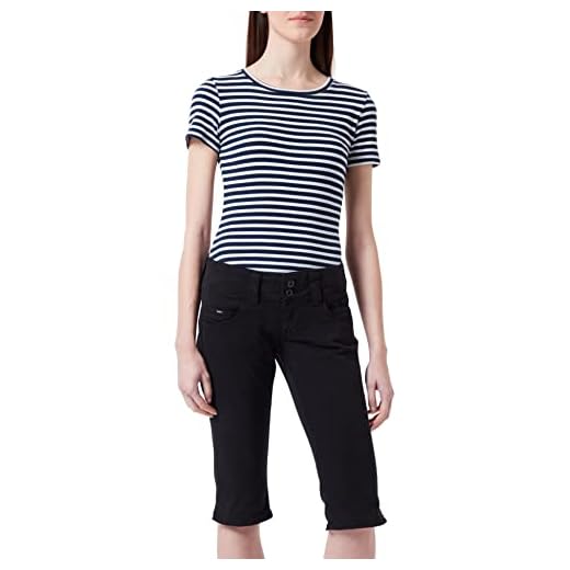 Pepe Jeans Damen Venus Crop Shorts, Black (Black), 25W
