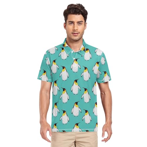 Crane Bird Cloud Men's Polo Shirts Short Sleeve Quick Dry Athletic Outdoor Sports Golf Shirts S-XXL