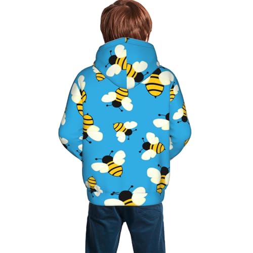 Flying Bees Kid Hoodies Boys Sweatshirts Girls Pullover with Pocket4