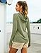 KEFITEVD Hoodies for Women Sun Protection UPF 50+ Long Sleeve Shirt Lightweight Hiking Workout Fishing Wheat Green 2XL