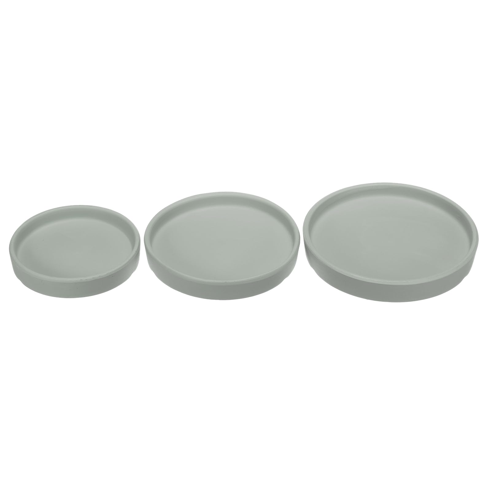 Soucoupes pour pots en céramique M METERXITY lot de 3 gris bleu