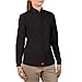 Dickies Girl Juniors Long Sleeve Button Front Poplin Shirt,Black,Medium