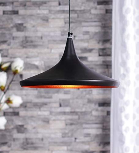 LazyHomez Cube Hanging Pendant Ceiling Light Lamp for Home Decoration (Black, No Bulbs Included,Metal)