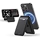 LULULOOK Magnetische Wallet für MagSafe, Full Grain US Leder Card Holder für iPhone Wallet mit Ständer, Handy Kartenhalter für iPhone 16 Pro Max/16 Pro/16 Plus/15 Serie, 3 Kartenhalter (Schwarz)