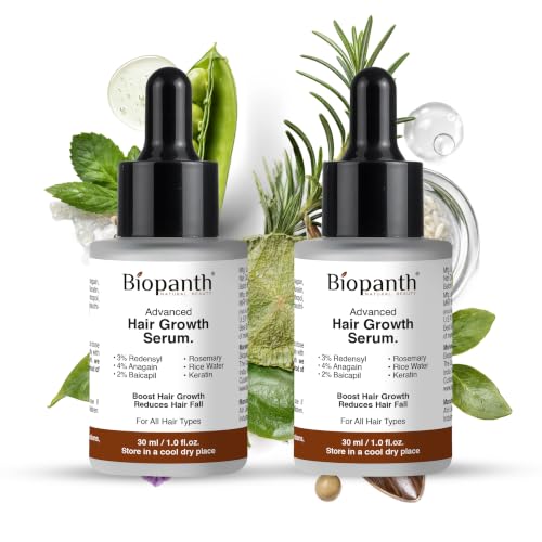 Image of Advanced Hair Growth Serum with Redensyl 3%, Anagain 4%, Baicapil 2% | Controls Dandruffs, Hair Fall, Stimulates Hair Growth, Increase Hair Density | For Men & Women - 30ml (Pack of 2)