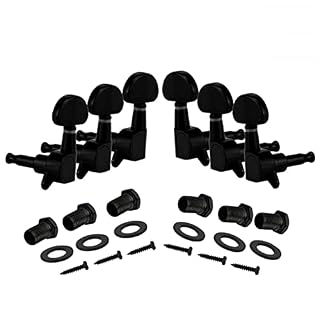 FLFL Chevilles Cordes Guitare Noir Guitare Acoustique Tuning Chevilles Mécaniques Mécaniques 3L3R 6PCS Guitare Pièces… - Les Beatles, Paul McCartney, John Lennon, RIngo Starr, George Harrison