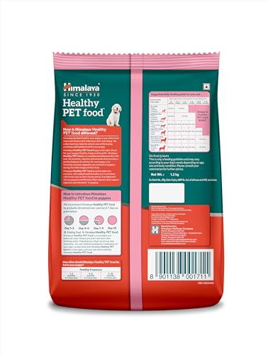 Himalaya Healthy PET Food for Puppies | Chicken & Milk | 1.2kg | Complete & Balanced Nutrition with Black Pepper, Oats & Papaya
