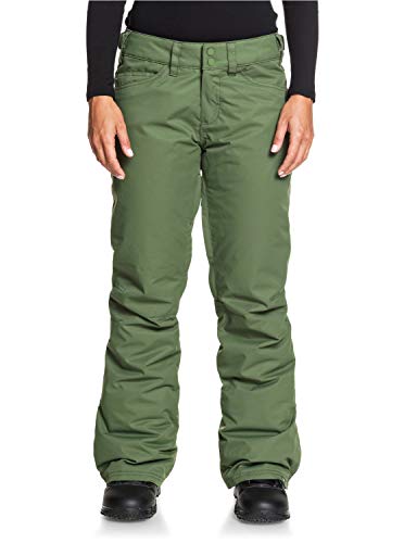 Roxy Backyard-Pantalón para Nieve para Mujer, Bronze Green, XS