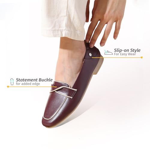 Image of YOHO Bliss Loafers for Women | Comfortable & Stylish Bellies | Fashion Moccasins with Footpharma Footbed | Slip-on for Casual & Formal Wear | 007