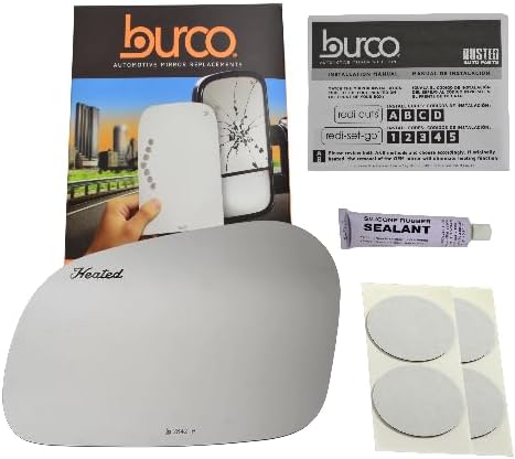 Fits 95-02 Linc Continental, Heated Left Driver Side Mirror Glass Lens W/o Backing Plate Comes with Adhesive, USA