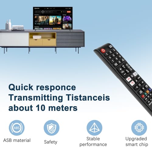 Universal Remote for Samsung TV Remote Control with Netflix, Prime Video Rakute TV Button, Samsung Remote Controls for Smart TV LED LCD UHD Hdtv QLED 3D 4K 8K TVs All (Samsung TV Remote) - Image 5