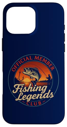 Fisherman Vintage Cool Fishing Legends Club Official Funny Custodia per iPhone 16 Pro Max