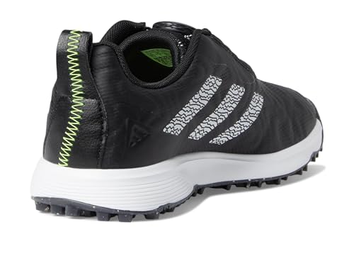 adidas Youth CodeChaos BOA 25 Spikeless Golf Shoes, Core Black/Footwear White/Lucid Lemon, 3 Kids