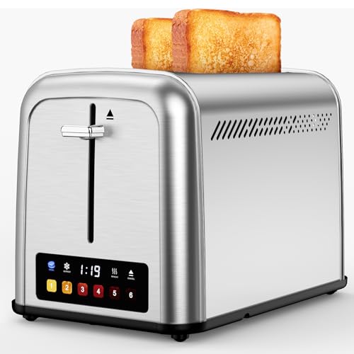 Lainsten Touch Screen Toaster 2 Slice Retro Stainless Steel,Best Prime