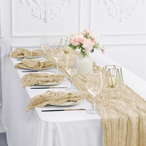 30 Stück Mullservietten 50 cm, Gaze-Käsetuch Vintage-Boho-Stoffservietten, Großpackung für Partys, Hochzeiten, Empfänge, Brautpartys… – Ansicht 5