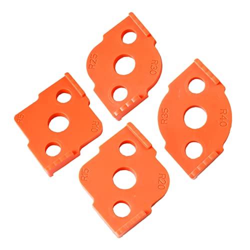 4 Stück Frässchablonen für Oberfräse, Radius Jig Router Templates Corner Routing Templates für Handkantentrimmer, Graviermaschine, Holzbearbeitungswerkzeug(R5 R10 R15 R20 R25 R30 R35 R40)
