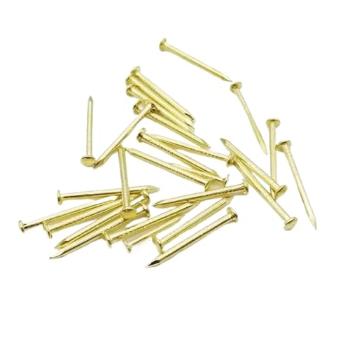 200 piezas Clavos Mini Cabeza Redonda Diámetro 1.2mm 1.5mm 1.8mm para bisagra de caja de joyería, muebles, tambor (1.5x20mm) miniatura 1