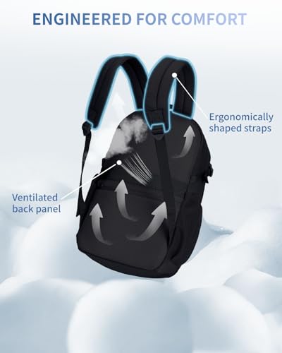 Mochila para portátil ECOHUB 28L negra resistente al agua miniatura 5