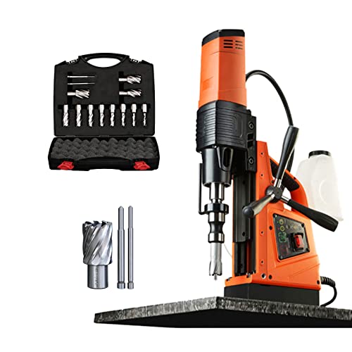 Image of 1500W MD60 Magnetic Drill Press, 2-3/8 Inch (60mm) TCT Annular Boring Dia. 15000N Magnetic Force Magnetic Drilling System with 1