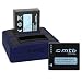 Produktbild 2X Akku + Dual-Ladegerät Compact (USB) für DMW-BLE9(E), BLG10(E) / Panasonic DMC-GF3, GF5, GF6, GX7, GX80, LX100, TZ81, TZ91, TZ10 - s. Liste! (inkl. Micro-USB-Kabel)