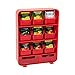 Mind Reader 9 Removable Drawers Tea Bag holder and Condiment Organizer, Red