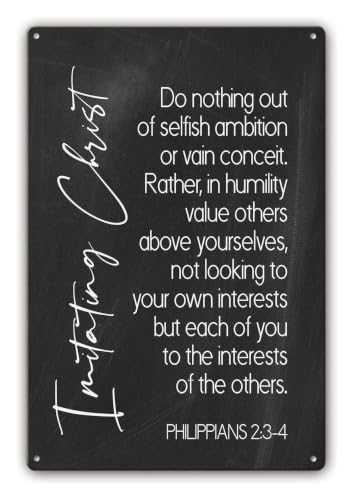 Philippians 2 3 Verse Metal Sign 8x12 Inch