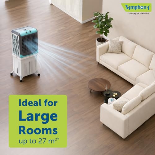 Image of Symphony Maxwind 55 Desert Air Cooler | 3-Side Honeycomb Pads | High-Capacity Cooling Technology | Powerful Air Cooler Fan | Easy-Fill System | 1-Year Warranty
