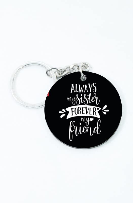 Printality Rakhi Gifts Printed Keychain Keyring Round Raksha Bandhan Rakhi Key Chain Gifts for Brother and Sister gifts for sister brother Key chain 6 x 6 Inches with 50 Gram Weight RKHKEY-012-image-9
