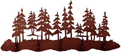 BLACK FOREST DECOR Pine Forest 5 Hook Coat Rack