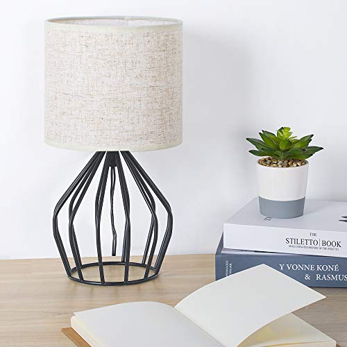 HAITRAL Minimalist Table Lamp Bedside Nightstand Lamp with Hollowed Out Base - Image 6