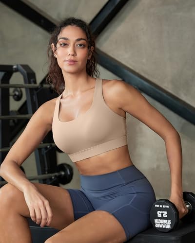 Image of RUNNING GIRL Sports Bra for Women, Molded Cup High Impact Sports Bras for Women with Sewn in Pads