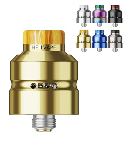 Hellvape Dead Rabbit Mini RDA Tank Atomizer (20mm) wxCv fbhrbg ~j ^N Ag}CU[ fhr dq^oR Vape xCv (Gold)