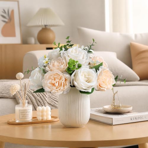 Flower Balls For Centerpieces 6 Pcs 9.5-inch Artificial Rose Color by GLUUFLOWER - Used condition - Image 5